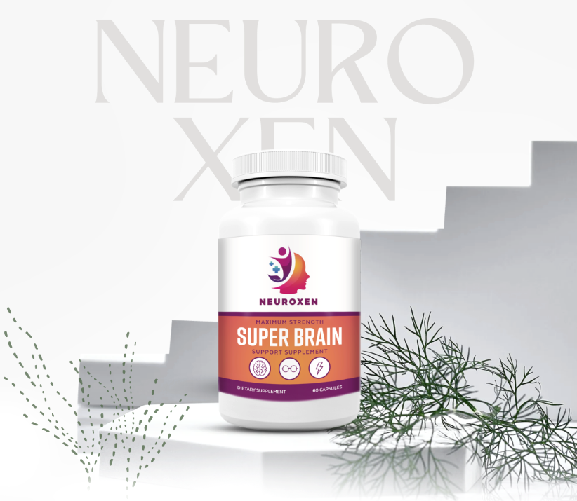 Front view of the Neuroxen supplement bottle, a nootropic formula designed for mental clarity, focus, and cognitive performance